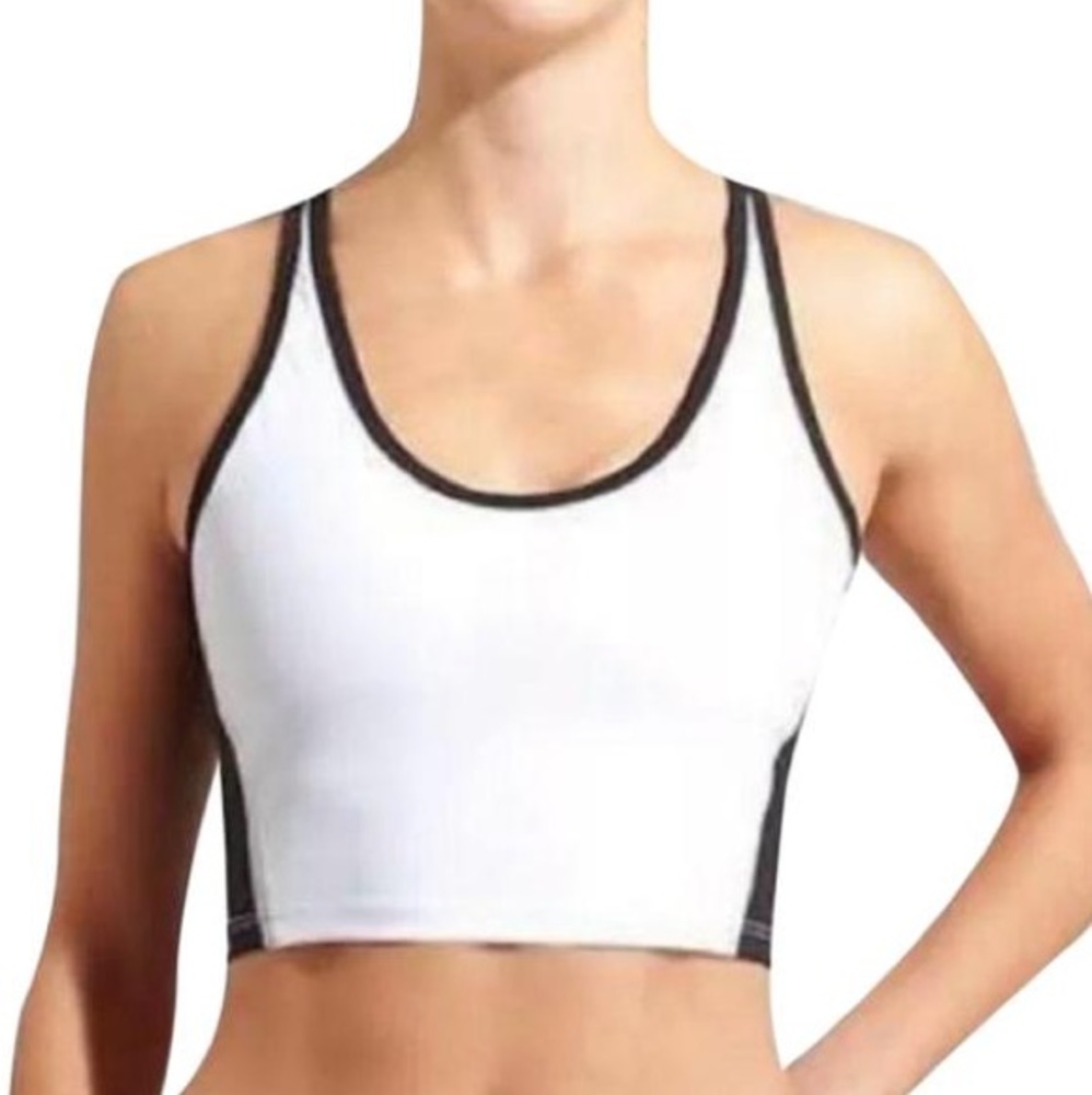 Derek Lam White Athleta X 10c Crop Shelf Sport Bra Womens Small Activewear Top